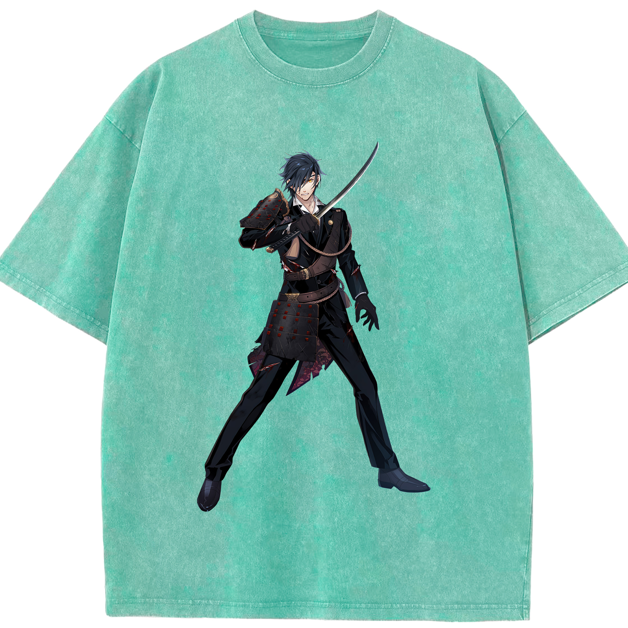 （画像用） 刀剣乱舞 Touken Ranbu 綿100% ヴィンテージ風 半袖Tシャツ（フロントプリント）